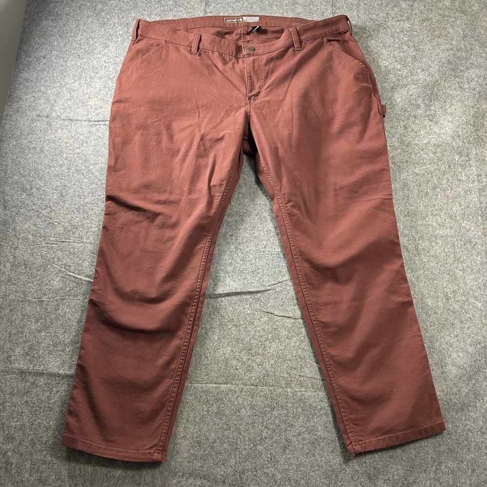 Carhartt Pants Women's 20 Short Rugged Flex Relaxed Fit Rust Canvas BN5113-W